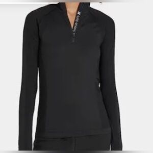 Sweaty Betty 1/4 Zip-Up Medium like new Black stretch spandex pullover GREAT